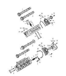 Nokkenas / Kleppen / Vacuümpomp (Model: 059D) Cayenne 3.0L Diesel 2007-10