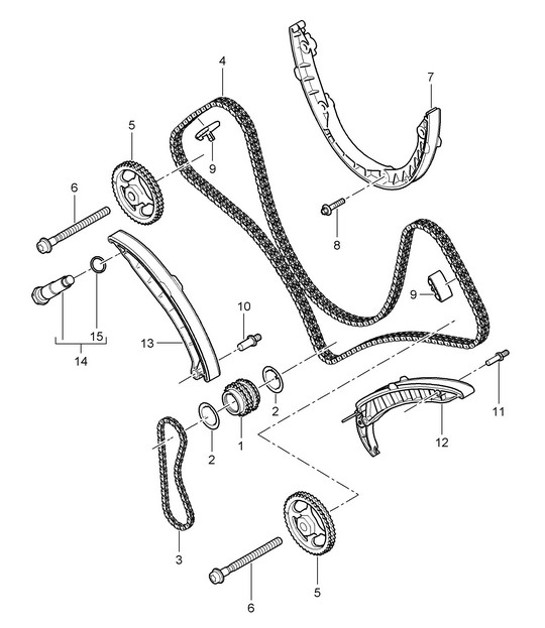 Diagram 103-015 Porsche Panamera 4 E-Hybrid 2.9L V6 