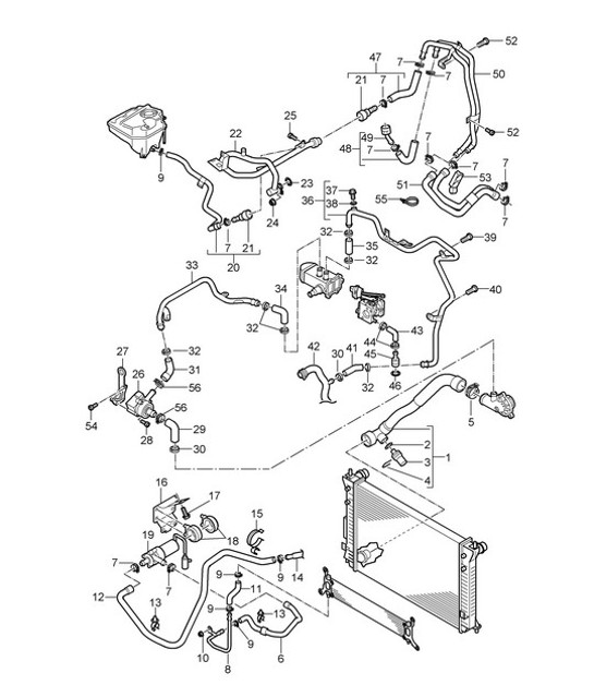 Diagram 105-042 Porsche Cayenne Turbo S E-Hybrid V8 4.0L 550 PS 