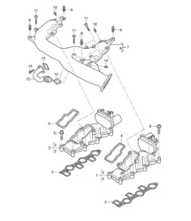 进气歧管/压力管 (型号：059D) Cayenne 9PA1 (957) 3.0L 柴油 2007-10