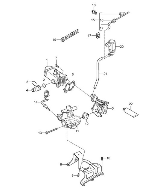 Diagram 108-000 Porsche 开曼 2.7L 987C 2006-08 引擎