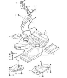 Fuel tank with attachments (PR:D50) Cayenne 9PA1 (957) 3.0L Diesel 2007-10