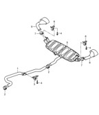 Fuel System, Exhaust System Cayenne 9PA1 (957) 2007-2010