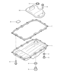 Tiptronic / Filtro olio / Coppa olio (PR:G0R, Tiptronic S) Cayenne 9PA1 (957) 2007-10
