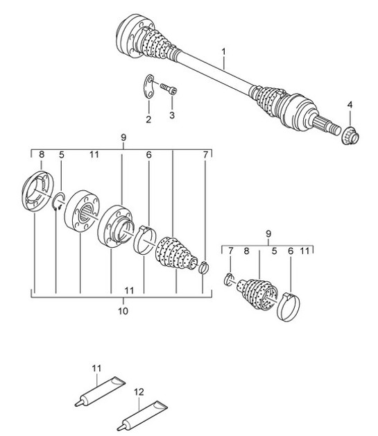 Diagram 501-010 Porsche Cayenne Coupe Turbo S E-Hybrid V8 4.0L 550Hp 