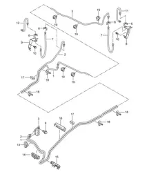 制动管路 / 车身底部 / 后轴 Cayenne 9PA1 (957) 2007-10