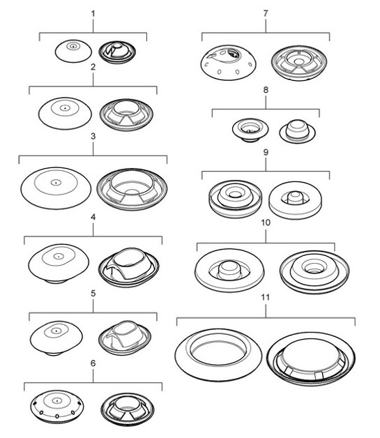 Diagram 801-002 Porsche Cayenne 9PA (955) 2003-2006 Body