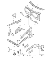 Front end / Individual parts Cayenne 9PA1 (957) 2007-10