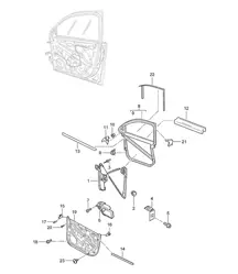Alzacristallo - ANTERIORE - Cayenne 9PA1 (957) 2007-10