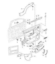 Door panel with: Damping - FRONT - Cayenne 9PA1 (957) 2007-10