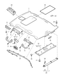 Garniture de toit / Accessoires Cayenne 9PA1 (957) 2007-10