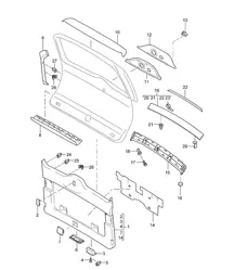 Linings / Rear lid Cayenne 9PA1 (957) 2007-10