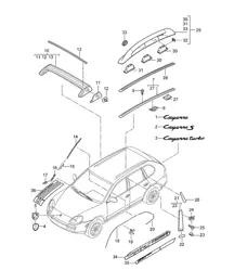 Rotulaciones/letras / Elementos decorativos - SUPERIOR EXTERIOR - Cayenne 9PA1 (957) 2007-10
