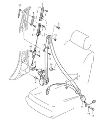 Seat belt - FRONT - Cayenne 9PA1 (957) 2007-10