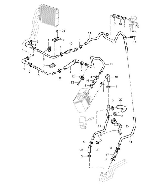 Diagram 813-020 Porsche 996 C2 3.4L 1997-08/01 Carrozzeria