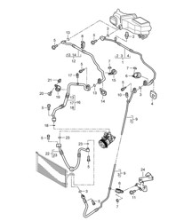 Refrigerant circuit (PR:D5X,9AB, 9AD) - FRONT - Cayenne 9PA1 (957) 3.6L 2007-10