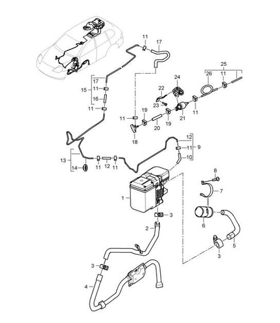 Diagram 813-080 Porsche 996 (911) (1997-2005) Body