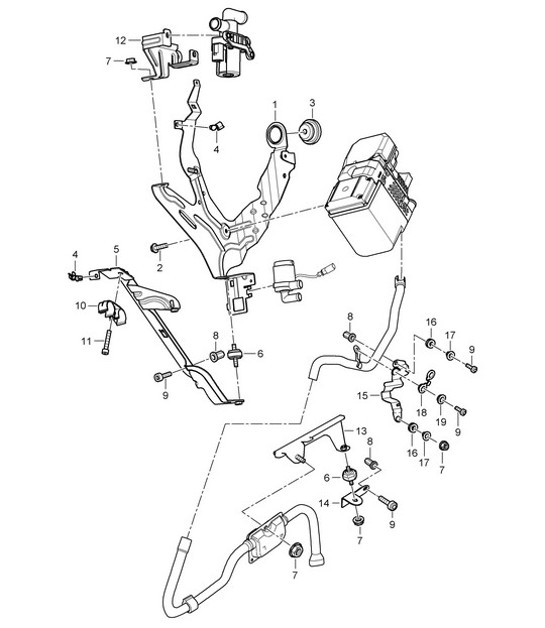 Diagram 813-085 Porsche Cayenne S V6 3.0L Hybrid 380PS Karosserie