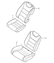 Housse / Partie mousse / Siège avant Cayenne 9PA1 (957) 2007-10