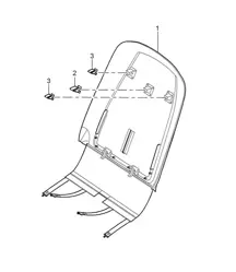 Rivestimento / Scocca dello schienale Cayenne 9PA1 (957) 2007-10
