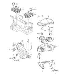 中央电气系统 / 保险丝盒 Cayenne 9PA1 (957) 2007-10