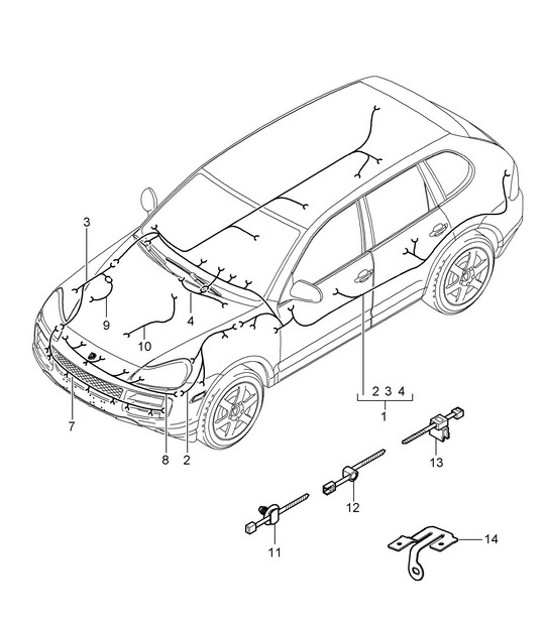 Diagram 902-010 Porsche Panamera Turbo V8 4.8L Electrical equipment