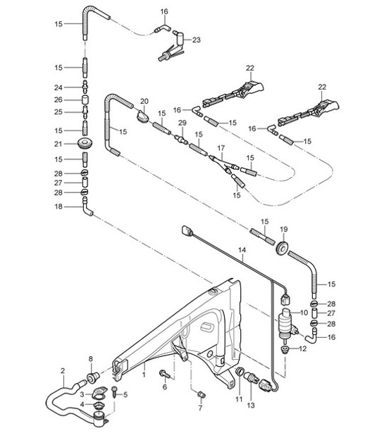 Diagram 904-010 Porsche Macan (95B) MK1 (2014-2018) Electrical equipment