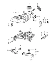 Fari / Ripetitore indicatori di direzione / Fendinebbia Cayenne 9PA1 (957) 2007-10