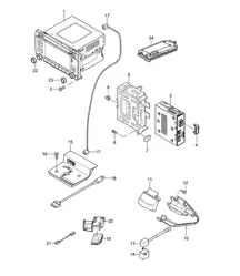 Unité radio / Système de navigation / Récepteur / TV / Caméra de recul / Caméra/ Rétroviseur extérieur / Interface multimédia Cayenne 9PA1 (957) 2009>>