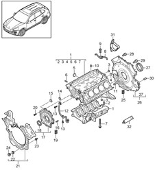 Carterhuis / Afzonderlijke onderdelen (Model: CUDB,CUDC) Cayenne 92A (958) 4.2L DIESEL 2011-18