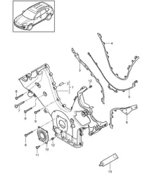 Steuerkettendeckel / Dichtflansch (Modell: 4802,4852, CFTB,CFT, CYXA,CYX) Cayenne 92A (958) 4.8L 2011-18