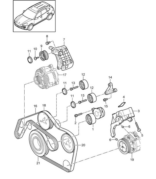 Diagram 102-092 Porsche 924 (1977-1988) Motore