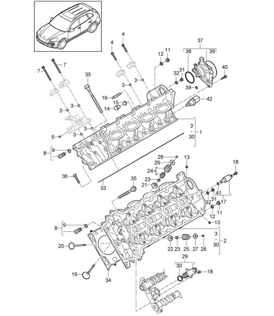 Diagram 103-000 Porsche 992 Carrera 4 3.0L 
