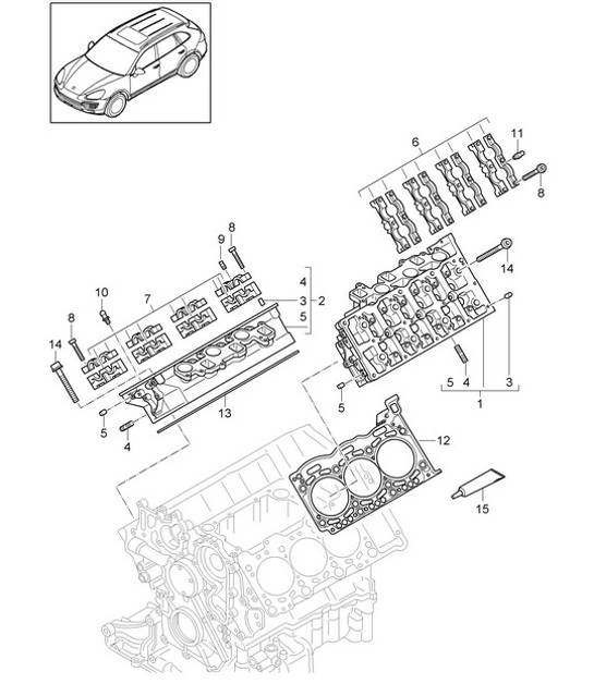 Diagram 103-012 Porsche 997（911）MK1 2005-2008 引擎