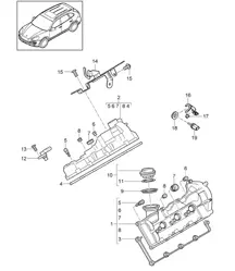Valve cover (Model: CRCA,CRCB, CNRB,CVVA, CVVB,CVVC) Cayenne 92A (958) 05/2011-18
