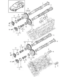 凸轮轴 (型号：CURA、CUR、CXZA、CXZ) 卡宴 92A (958) 3.6L 2011-18