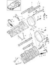 Albero a camme/valvole (modello: 06EC,CGEA, CGE,CGFA,CJT) Cayenne 92A (958) 3.0L HYBRID 2011-18