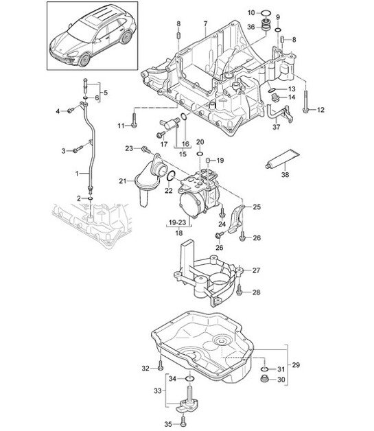 Diagram 104-035 Porsche 992 Turbo S 3.8L 