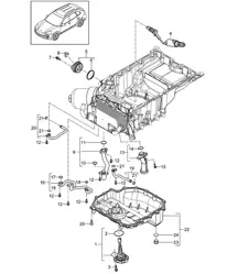 Tubo de succión / Cárter de aceite (Modelo: CURA,CUR, CXZA,CXZ) Cayenne 92A (958) 3.6L 2011-18