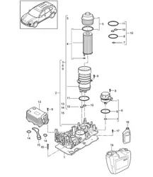 Oliefilter / Console / Oliekoeler (Model: CUDB,CUDC) Cayenne 92A (958) 4.2L DIESEL 2011-18