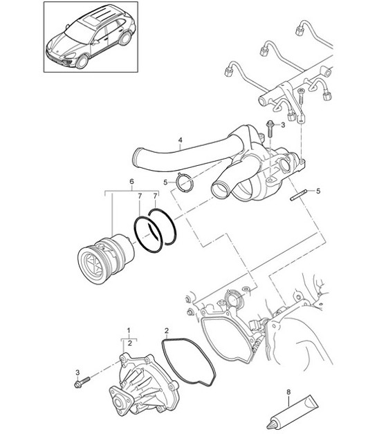 Diagram 105-000 Porsche Panamera 4S E-Hybrid 2.9L V6 