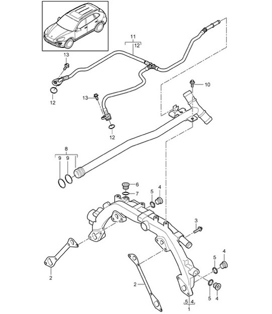Diagram 105-020 Porsche Cayman S 3.4L 987C 2005-08 Motor