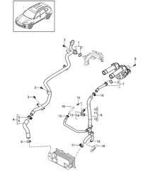Water cooling (Model: CURA,CUR, CXZA,CXZ) Cayenne 92A (958) 3.6L 2011-18