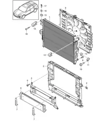 Water cooling / Radiator Cayenne 92A (958) 2011-18