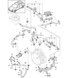 Water cooling / Electric drive (PR:D19) Cayenne 92A (958) 3.0L HYBRID  >>2014