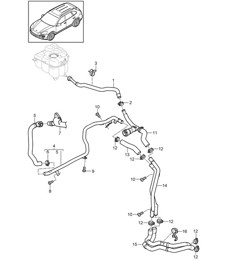 Water cooling (PR:D11) Cayenne 92A (958) 3.0L V6 PETROL  2011-18