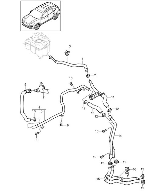 Diagram 105-067 Porsche 991 (911) MK1 2012-2016 Moteur