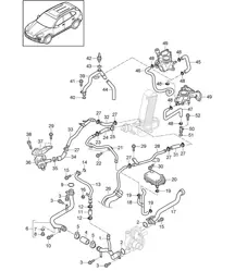 Coolant cooling system (PR:DD8) Cayenne 92A (958) 4.2L DIESEL  2011-18