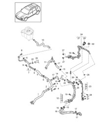 Kühlmittelkühlsystem - HINTEN - (PR:DD8,7MM) Cayenne 92A (958) 4.2L DIESEL 2011-18