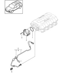 Drosselklappenadapter / Entlüftung für Kraftstofftank (Modell: 4802,4852, CFTB,CFT, CYXA,CYX) Cayenne 92A (958) 4.8L 2011-18 Drosselklappenadapter / Entlüftung für Kraftstofftank (Modell: 4802,4852, CFTB,CFT, CYXA,CYX) Cayenne 92A (958) 4.8L 2011-18